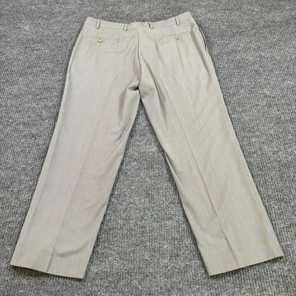 Ralph Lauren Mens Dress Pants Size 36x30 Gray‎ Washable Flat Front Mid Rise - Picture 2 of 8